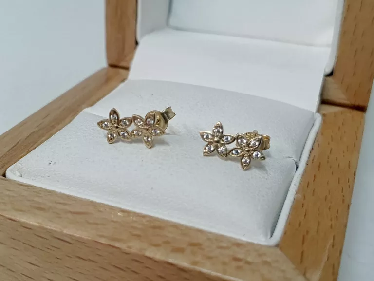 PIĘKNE ZŁOTE KOLCZYKI PR 585 0,93 G