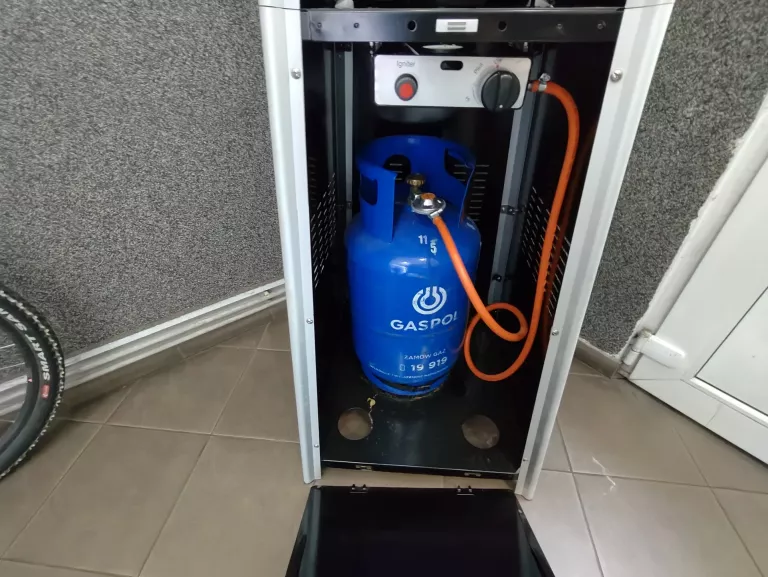 OGRZEWACZ TARASOWY OGRODOWY Z BUTLĄ GAZOWĄ 40L PARASOL GRZEWCZY PROMIENNIK