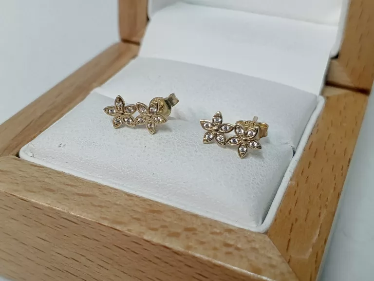 PIĘKNE ZŁOTE KOLCZYKI PR 585 0,93 G