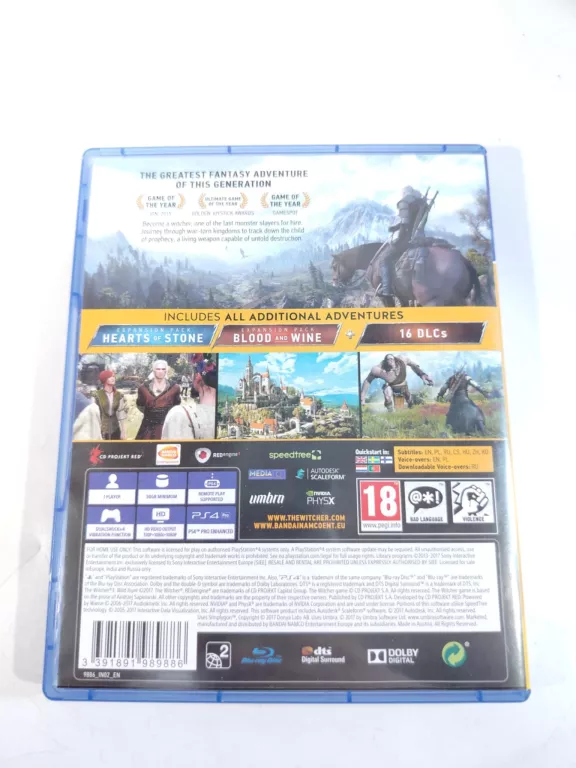 GRA PS4 THE WITCHER III 3: WILD HUNT GAME OF THE YEAR EDITION