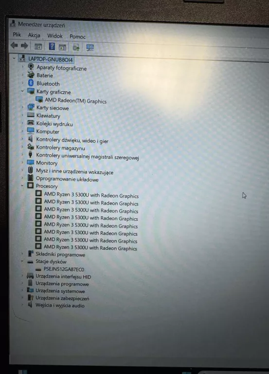 LAPTOP HP 15S-EQ2470NW RYZEN 3 RAM 8 GB SSD 512 GB SREBRNY