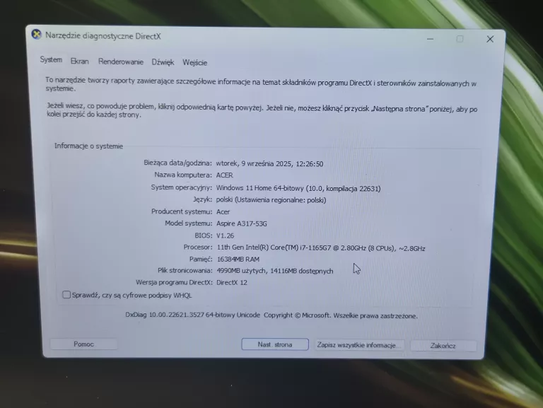 LAPTOP ACER ASPIRE 3 17,3" 1TB SSD/16GB/I7/W11