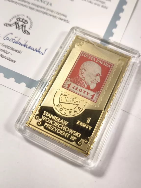 NAJWAŻNIEJSZE POLSKIE ZNACZKI POCZTOWE STANISŁWA WOJCIECHOWSKI 1 ZŁOTY + C