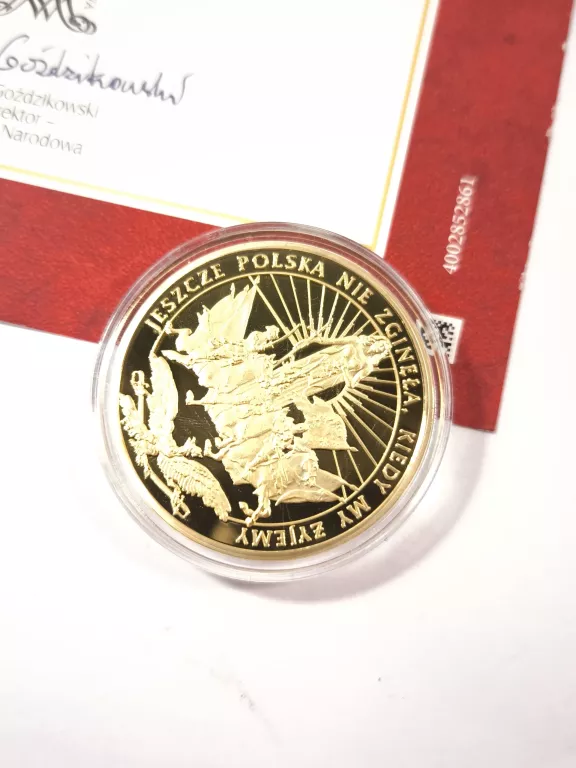 SYMBOLE NARODOWE RZECZYPOSPOLITEJ POLSKIEJ FLAGA NARODOWA + CERTYFIKAT