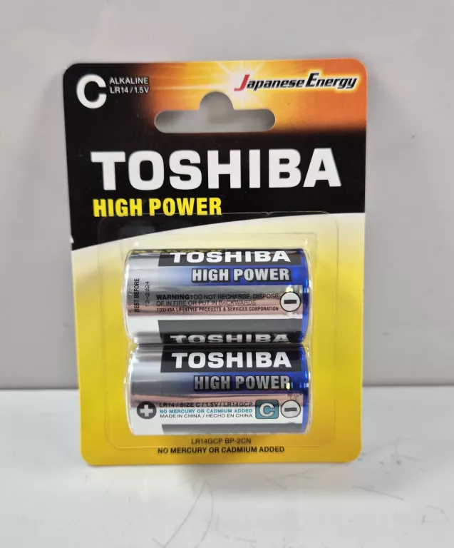 2X BATERIE ALKALICZNE TOSHIBA HIGH POWER LR14 C