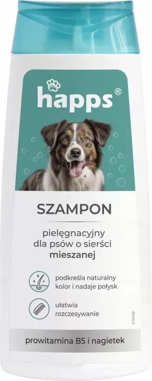 HAPPS SZAMPON PIELĘGNACYJNY DLA PSÓW O SIERŚCI MIESZANEJ 200 ML