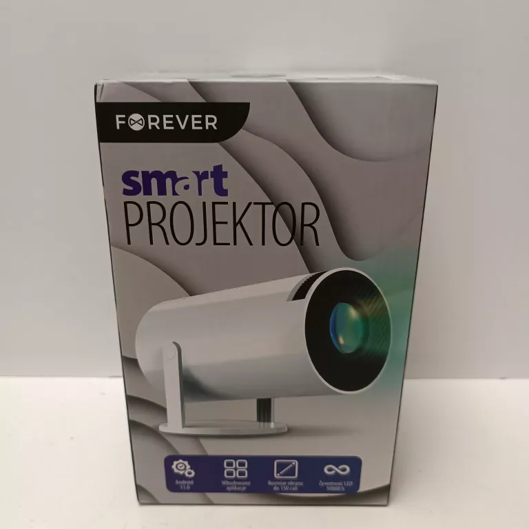 PROJEKTOR LCD FOREVER SP-FOR-01 BIAŁY KOMPLET