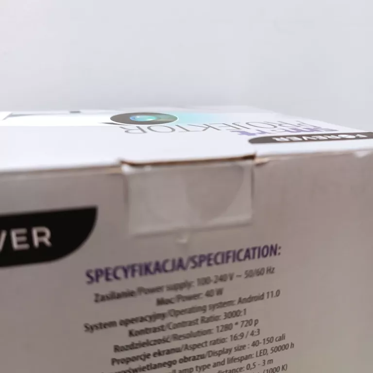 PROJEKTOR LCD FOREVER SP-FOR-01 BIAŁY KOMPLET