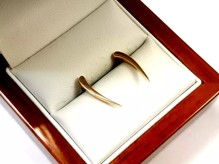 NIENOSZONE ZŁOTE KOLCZYKI GŁADKIE ŁUK 585 1.14G SZTYFT