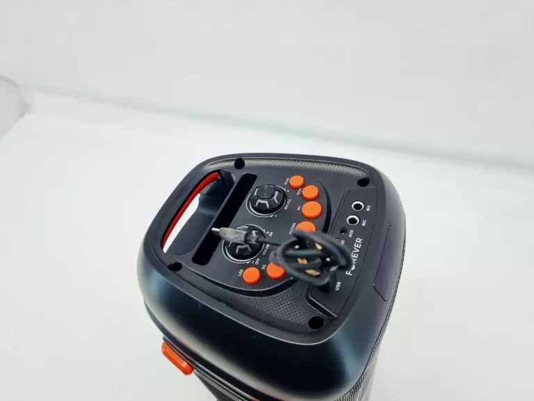 GŁOŚNIK PRZENOŚNY FOREVER 25W CZARNY 25 W LED RGB KARAOKE