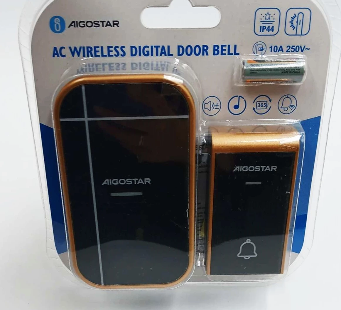 dzwonek-bezprzewodowy-do-gniazdka-150m-ip44-czarno-zloty-aigostar-ean-gtin-8433325197988