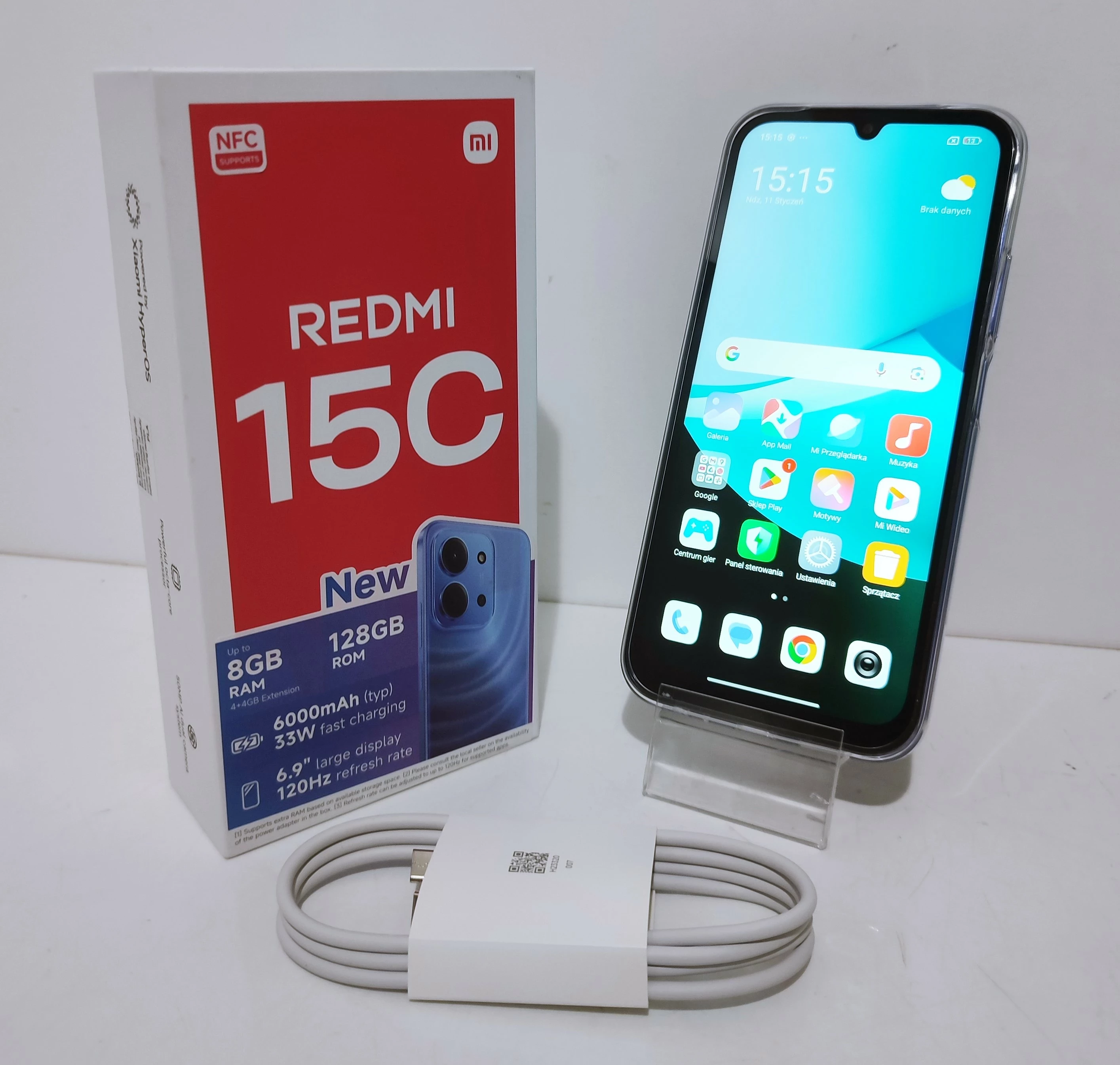 telefon-redmi-15c-4128gb-niebieski-z-pudelkiem-chmielna-98-warszawa