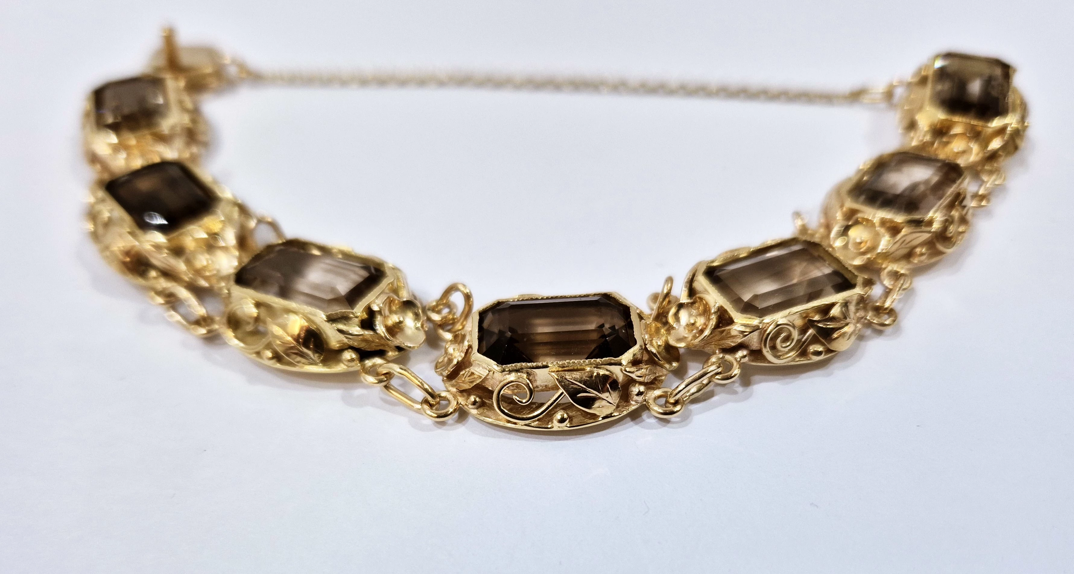 zlota-14k-bransoletka-z-kwarcem-dymnym-585-3809g-dlugosc-calkowita-1900