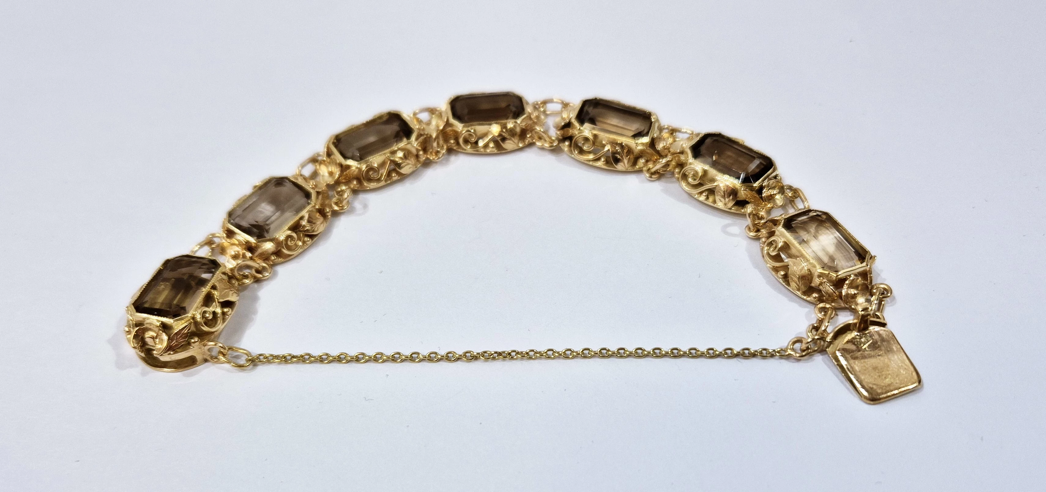 zlota-14k-bransoletka-z-kwarcem-dymnym-585-3809g-ean-gtin-5905868205428