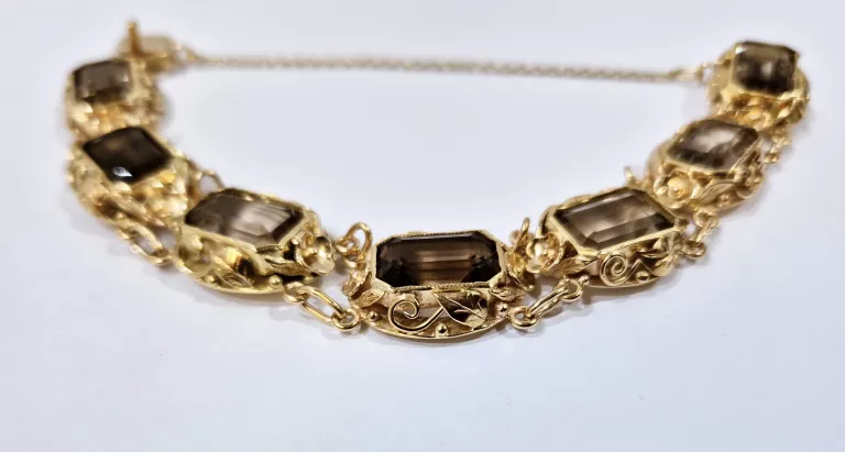 zlota-14k-bransoletka-z-kwarcem-dymnym-585-3809g-dlugosc-calkowita-1900