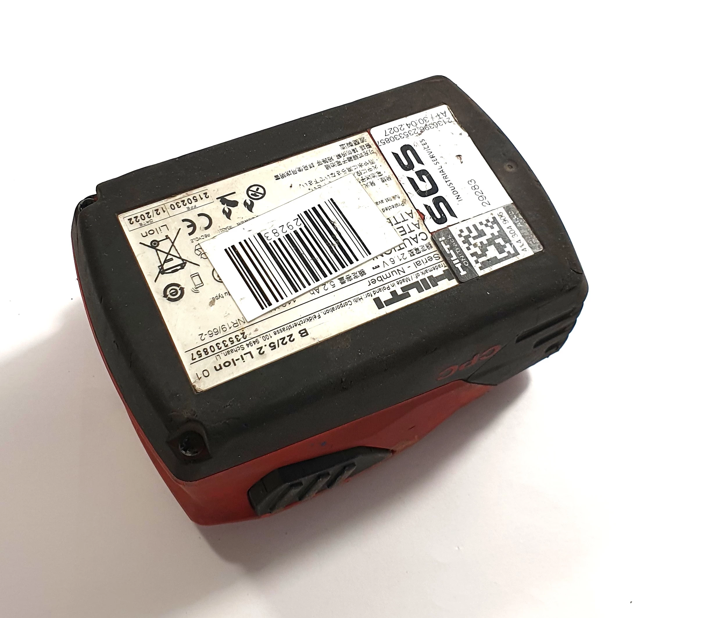 hilti-b2252-akumulator-li-ion-216-v-52-ah-2022r-pojemnosc-akumulatora-520