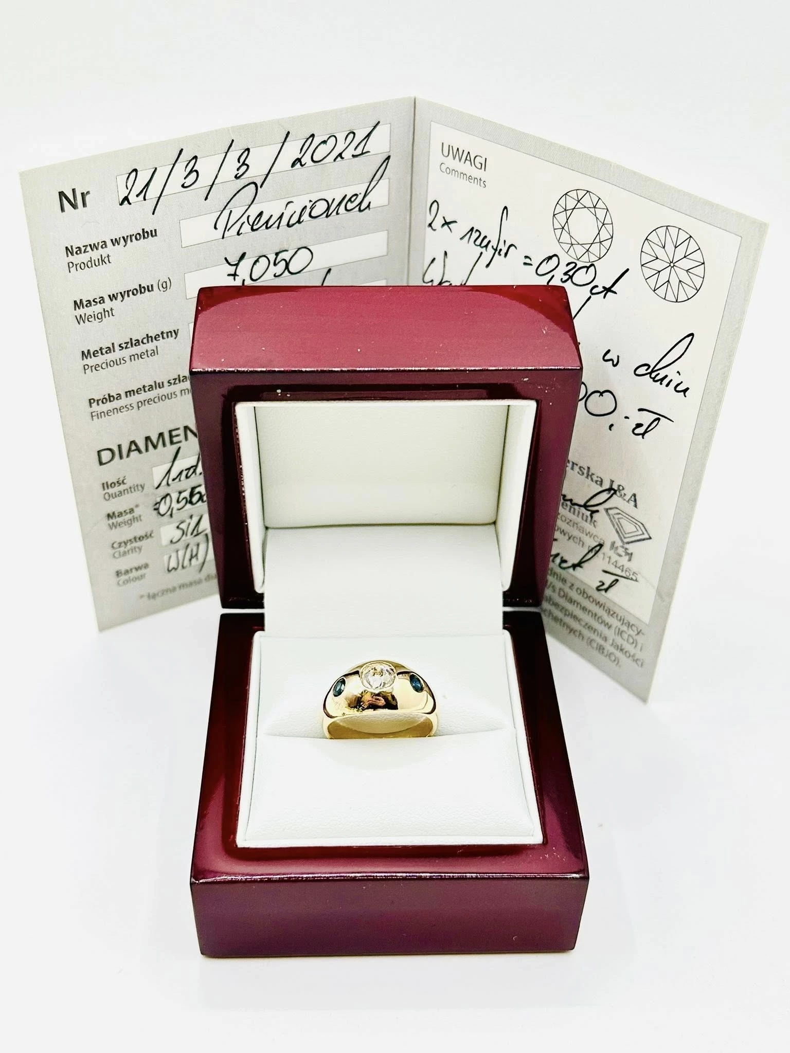 zloty-pierscionek-z-brylantem-i-szafirami-585-707g-r12-certyfikat-laska-18-zdunska-wola-expert-spj