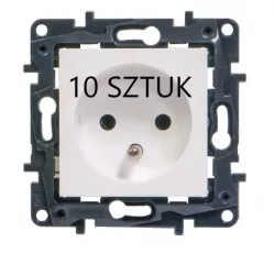10 X GNIAZDO ELEKTRYCZNE ŚCIENNE LEGRAND BIAŁY