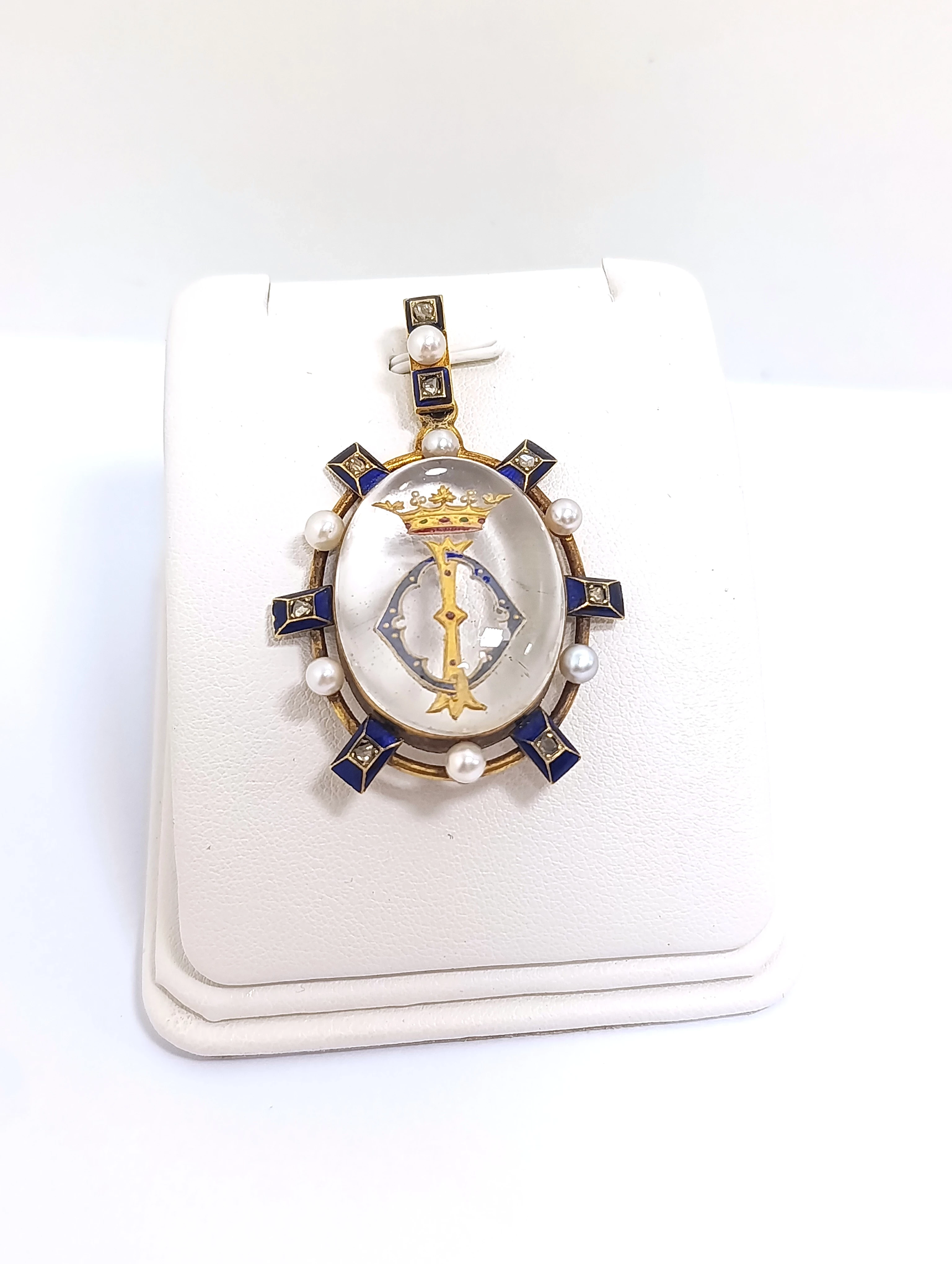 zlota-zawieszka-2016g-750-8x-rozeta-diamentowa-7x-perla-hodowlana-rodzaj-2205-2