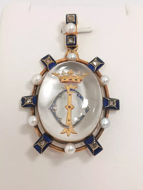 zlota-zawieszka-2016g-750-8x-rozeta-diamentowa-7x-perla-hodowlana-stan-11323-2