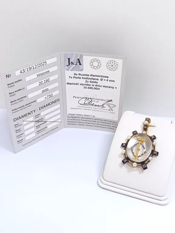 zlota-zawieszka-2016g-750-8x-rozeta-diamentowa-7x-perla-hodowlana-stan-11323-2