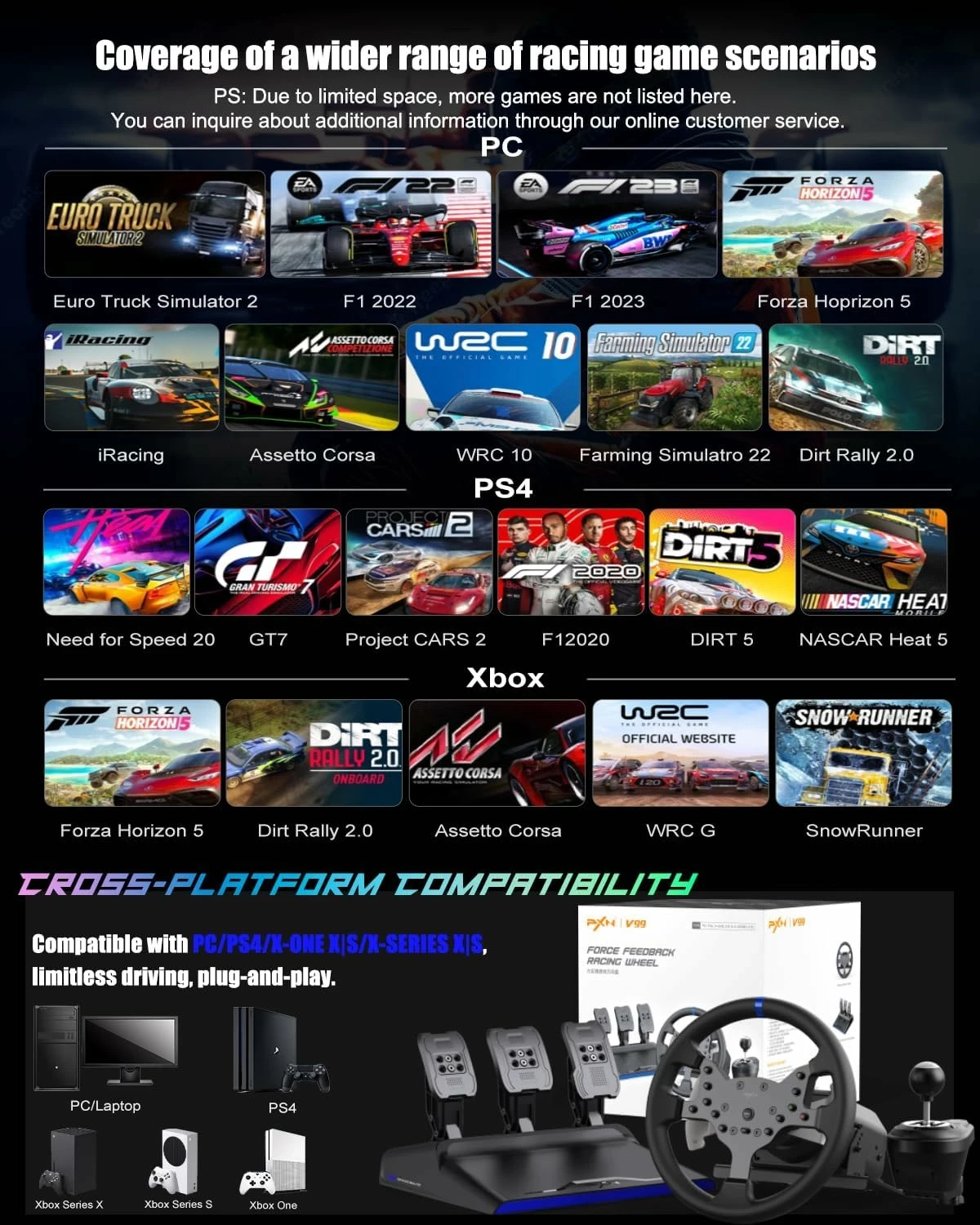 jak-nowa-kierownica-pxn-v99-skrzynia-manualna-xbox-one-series-sx-ps4-pc-waga-produktu-z-opakowaniem-jednostkowym-02