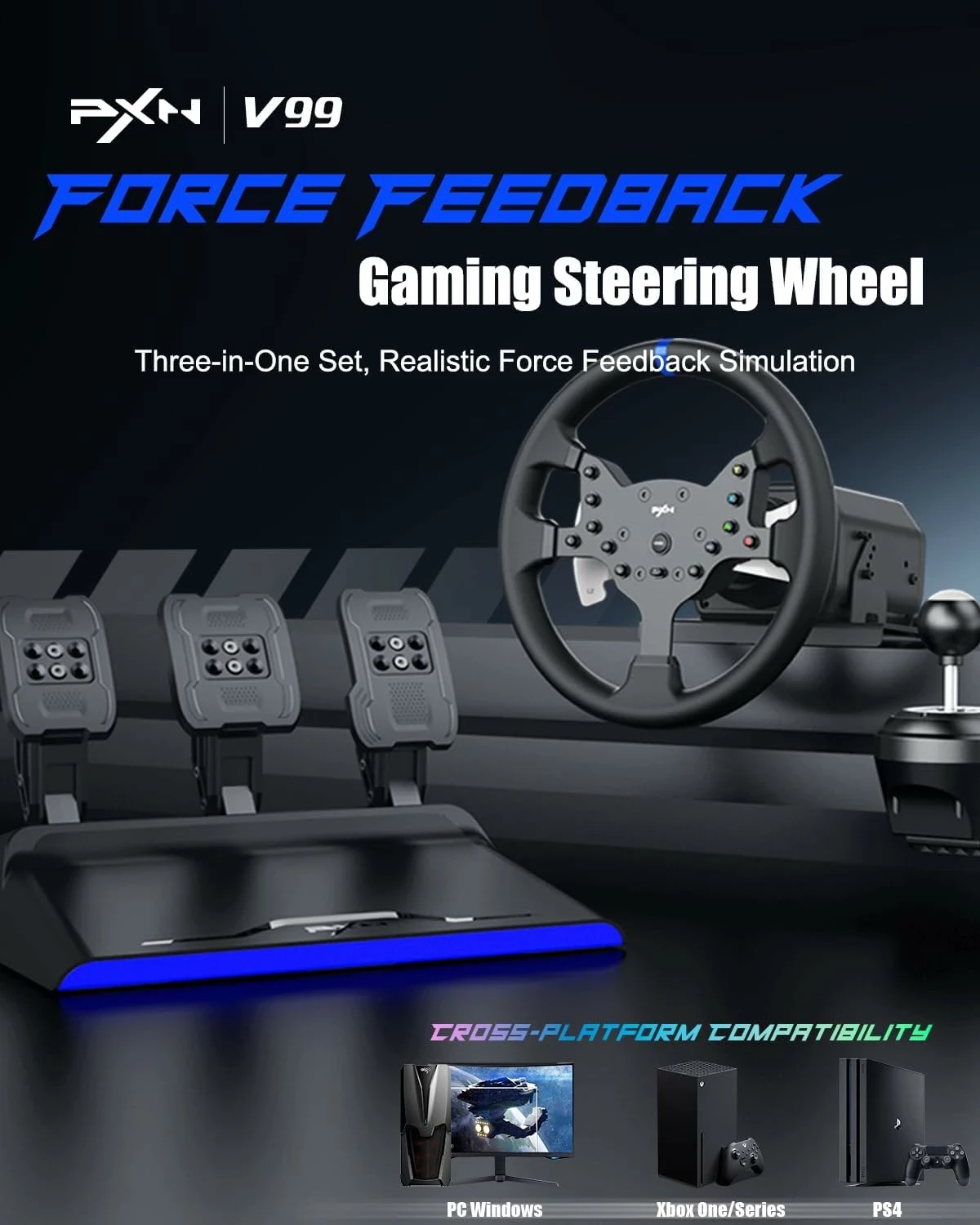 jak-nowa-kierownica-pxn-v99-skrzynia-manualna-xbox-one-series-sx-ps4-pc-ean-gtin-6948052903020