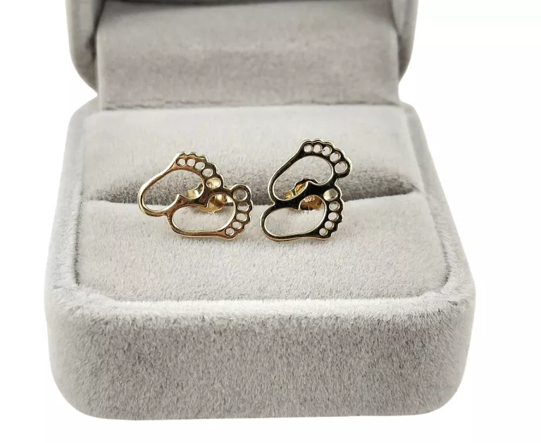 piekne-zlote-kolczyki-stopki-145g-585-wp-3-grajewo