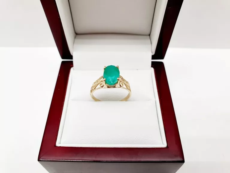 delikatny-piekny-zloty-pierscionek-ze-szmaragdem-p585-14ct-209-g-r15-stan-11323-2