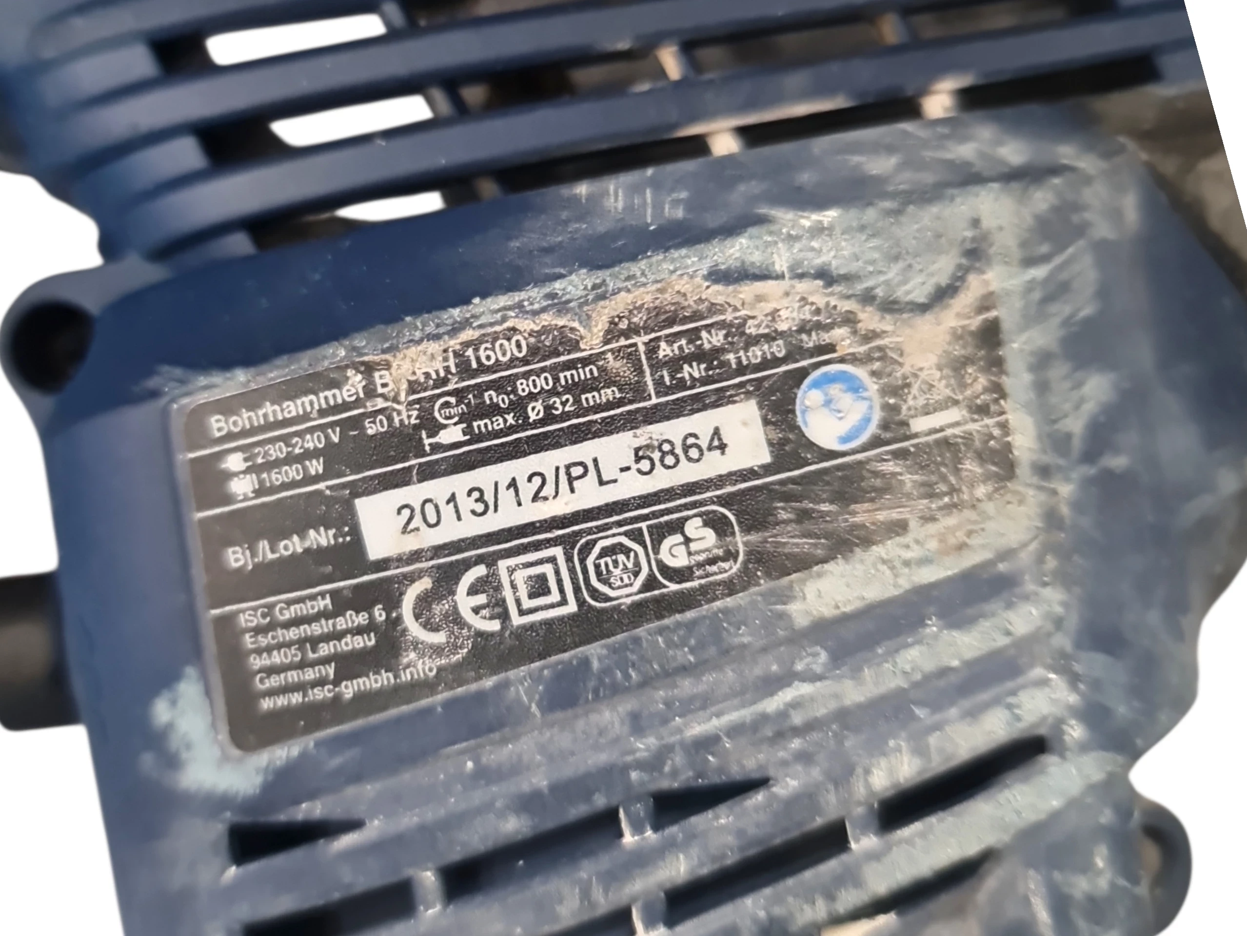 uszkodzony-mlot-udarowy-sds-plus-einhell-4-j-1600-w-230-v-bt-rh-1600-ean-gtin-4006825577044