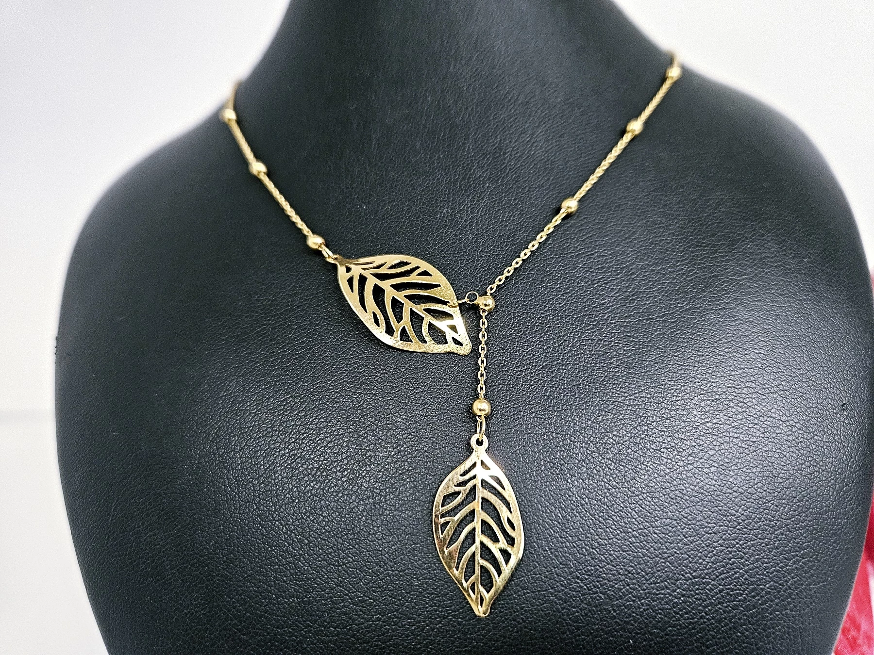 zloty-lancuszek-celebrytka-dwa-piekne-liscie-272g-585p-dlugosc-calkowita-42