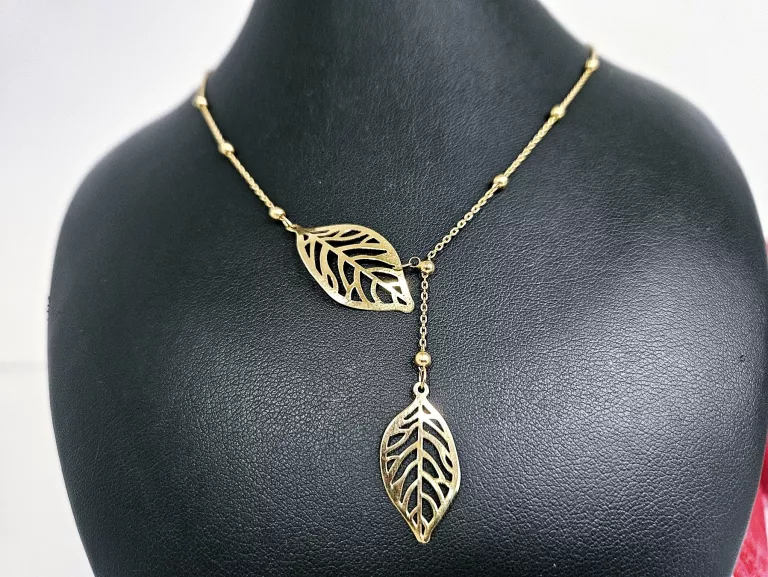 zloty-lancuszek-celebrytka-dwa-piekne-liscie-272g-585p-dlugosc-calkowita-42