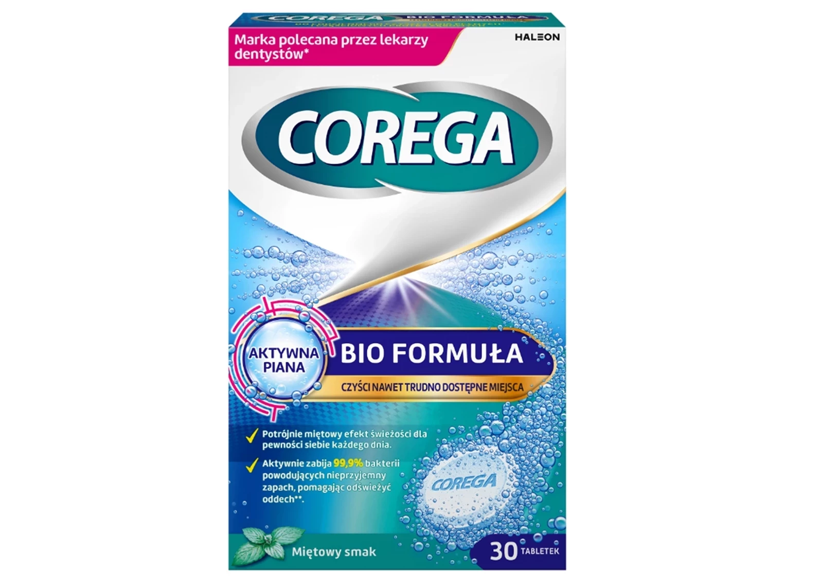 COREGA CORE BLUE LAYER 30 TABLETEK | Pielęgnacja protez i aparatów ...