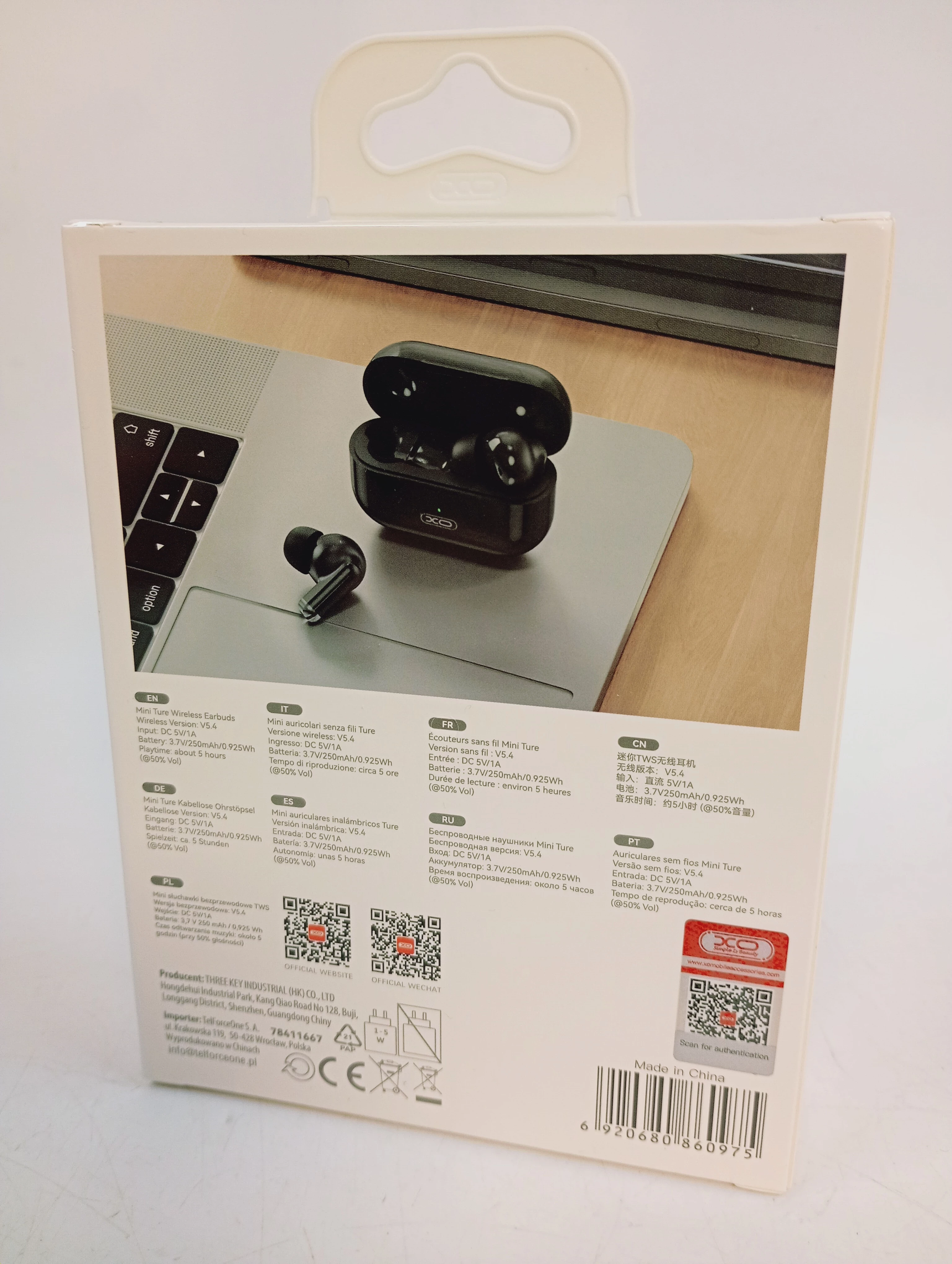 sluchawki-bezprzewodowe-xo-x40-tws-czarne-ean-gtin-6920680860975