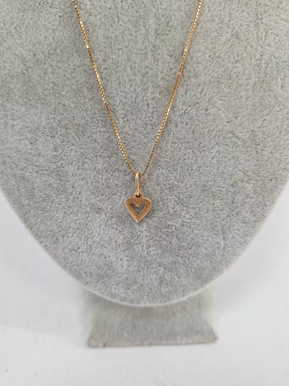 zloty-lancuszek-z-serduszkiem-pr-585-w404g-dl25cm-stan-11323-2