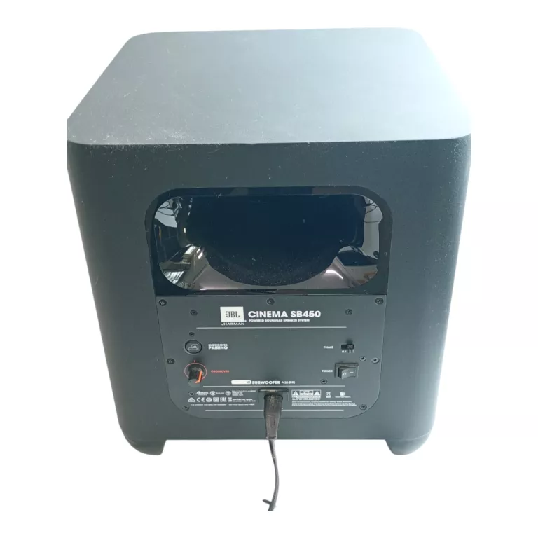 jbl-soundbar-cinema-sb450-subwoofer-okablowanie-brak-pilota-moc-znamionowa-rms-24000