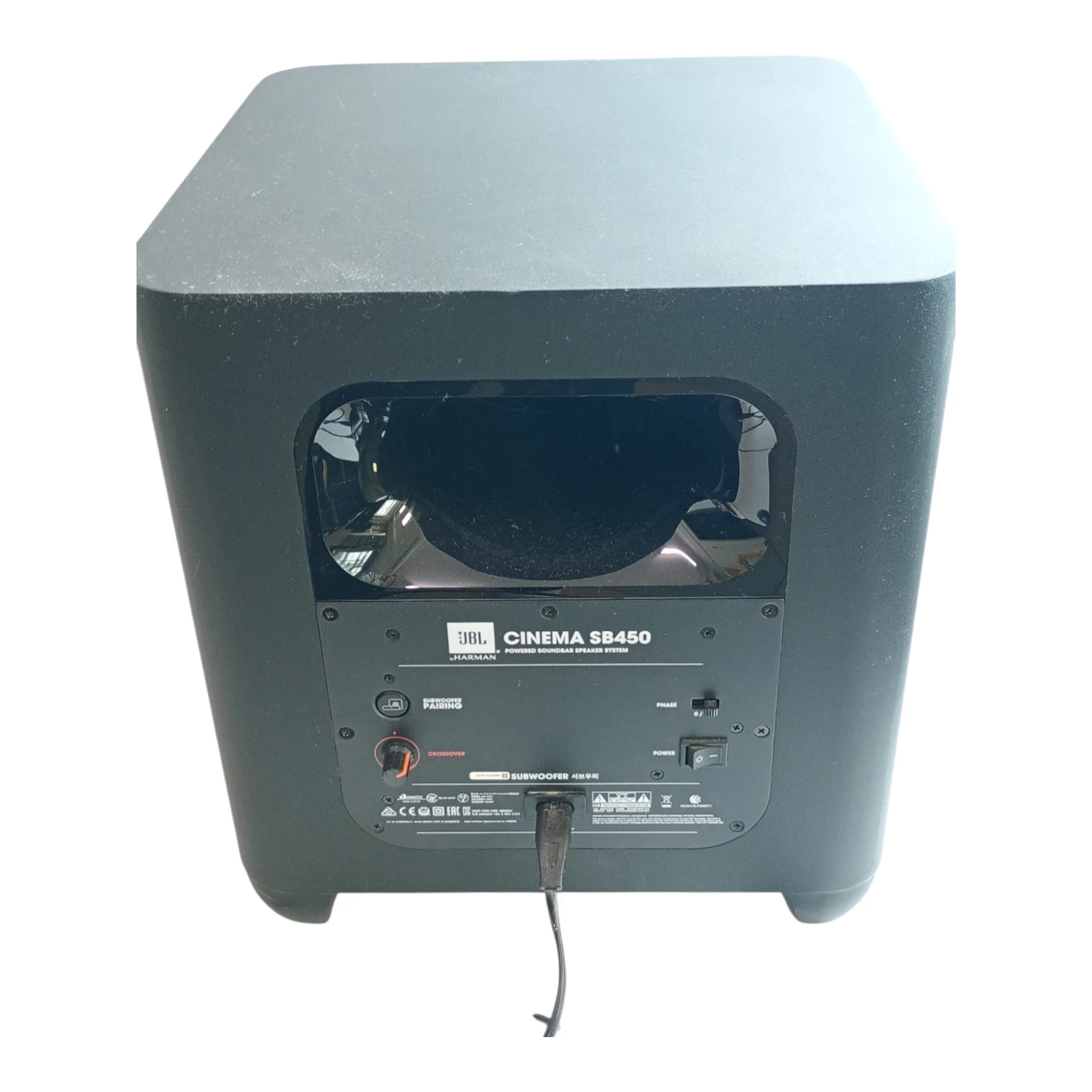 jbl-soundbar-cinema-sb450-subwoofer-okablowanie-brak-pilota-moc-znamionowa-rms-24000