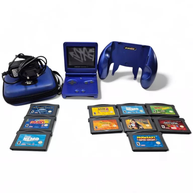 konsola-nintendo-game-boy-advance-sp-gry-uchwyt-ladowarka-etui-nowosielska-40i-bialystok-sj