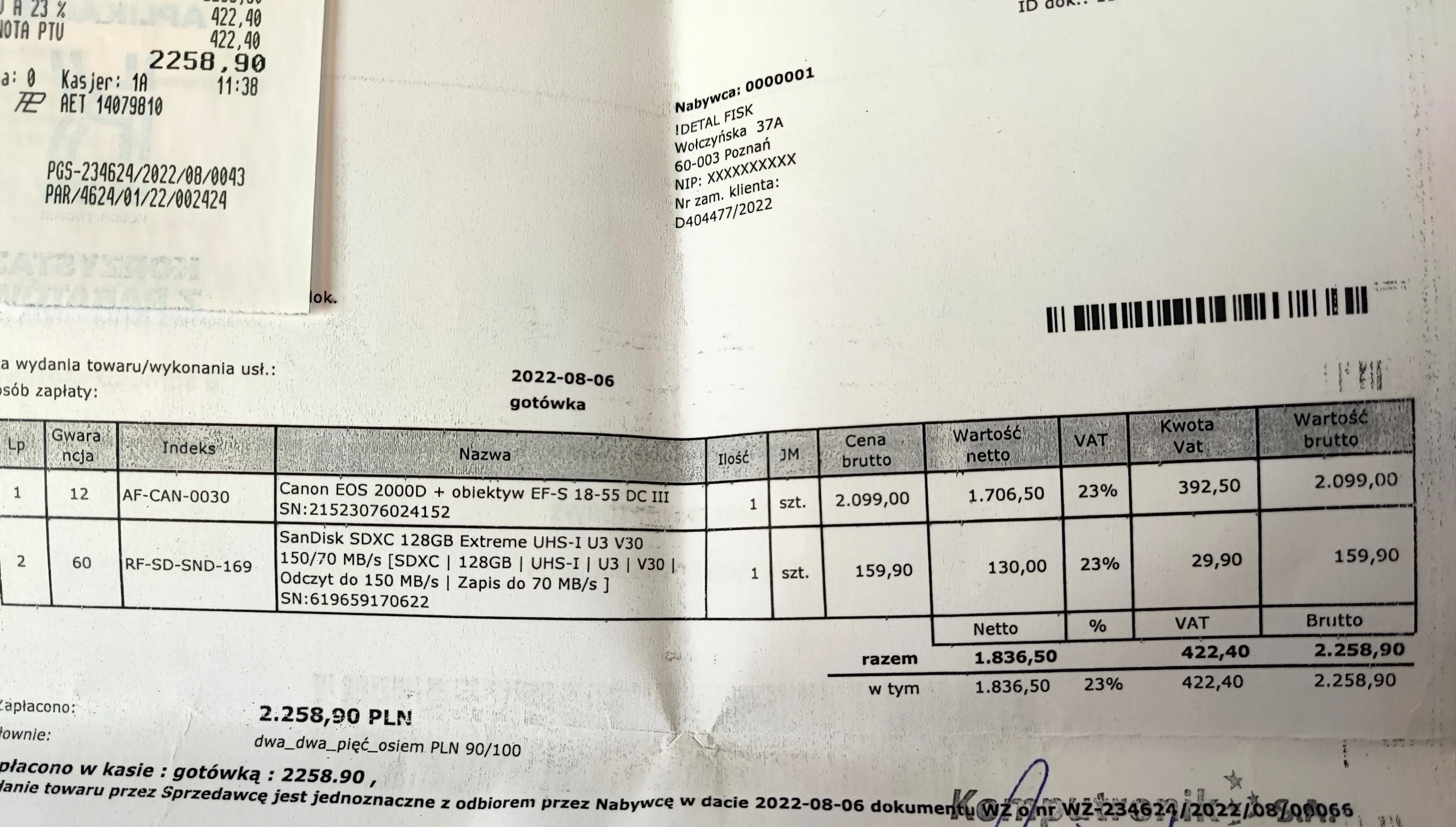 aparat-lustrzanka-canon-eos-2000d-obiektyw-ef-s-18-55mm-3-kit-lad-stan-11323-2