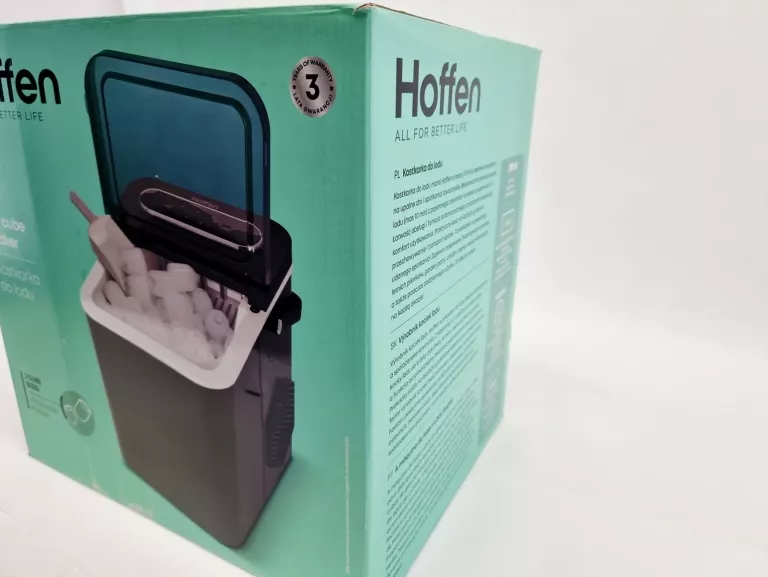 kostkarka-do-lodu-hoffen-14l-170w-czarna-automatyczna-2-rozmiary-kostek-stan-11323-2