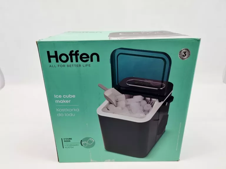 kostkarka-do-lodu-hoffen-14l-170w-czarna-automatyczna-2-rozmiary-kostek-dabrowszczakow-1811-sj-olsztyn