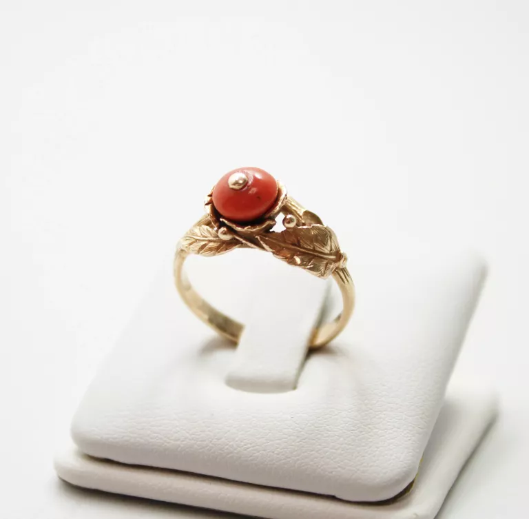 zloty-pierscionek-koral-585-380g-r15-komisji-edukacji-narodowej-96u14-warszawa