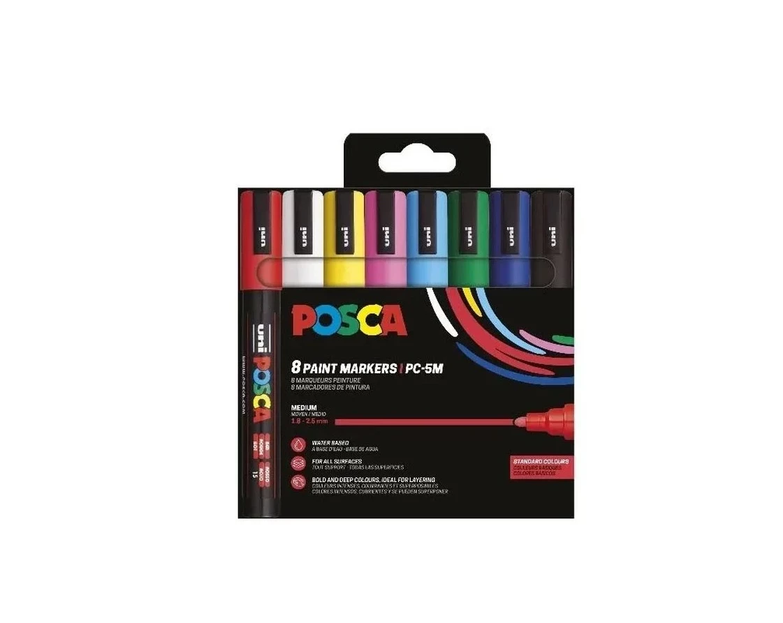 zestaw-markerow-posca-pc-5m-set-basic-8-kolorow-grabiszynska-30-wroclaw