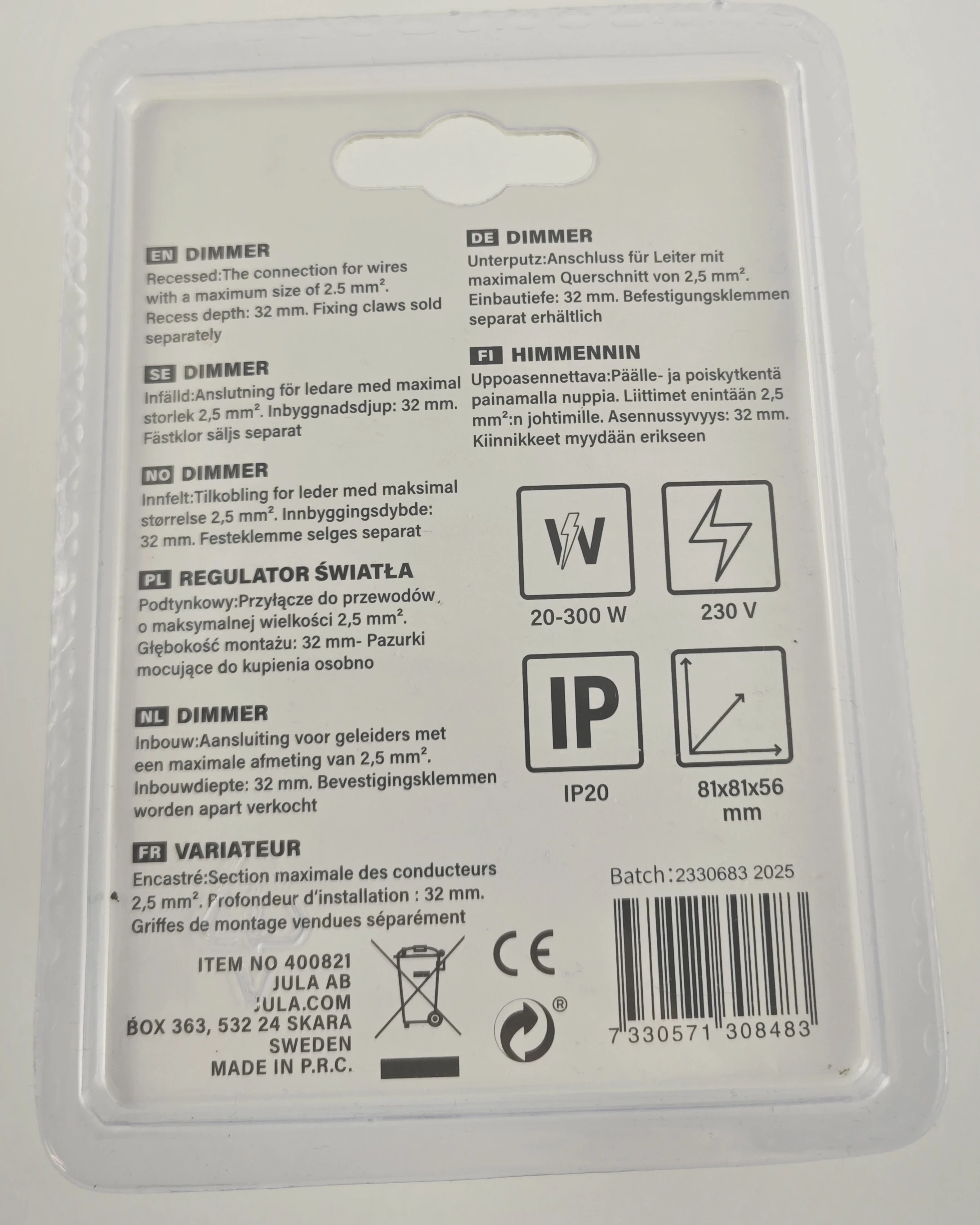 anslut-regulator-swiatla-ean-gtin-7330571308483