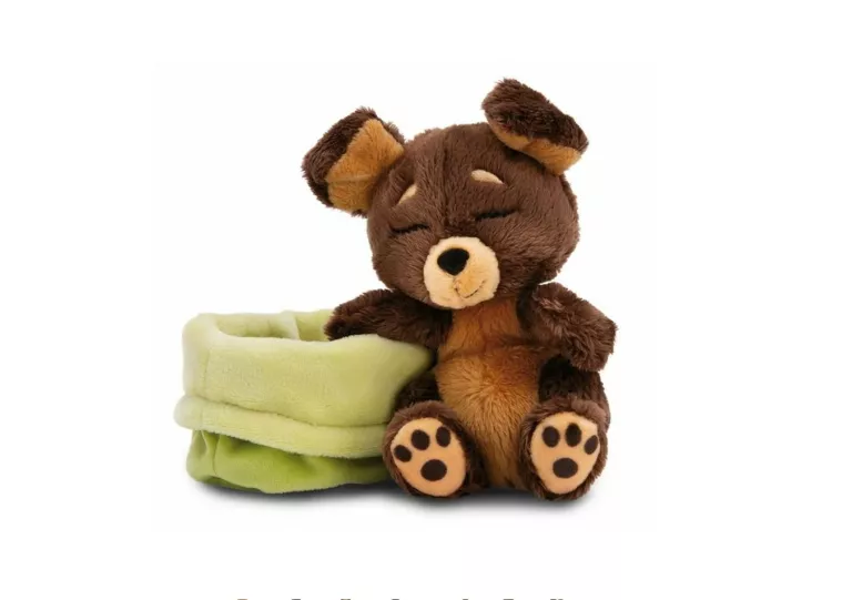 nici-pluszowa-zabawka-sleeping-pets-brazowy-piesek-w-zielonym-koszyku-12cm-jednosci-22-sj-zielona-gora