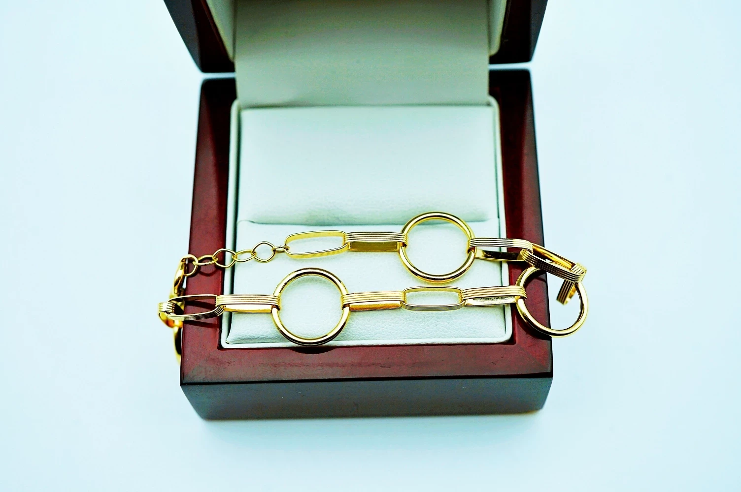 azurowa-zlota-bransoletka-z-kolkami-pr585-14k-19cm-397g-stan-11323-2