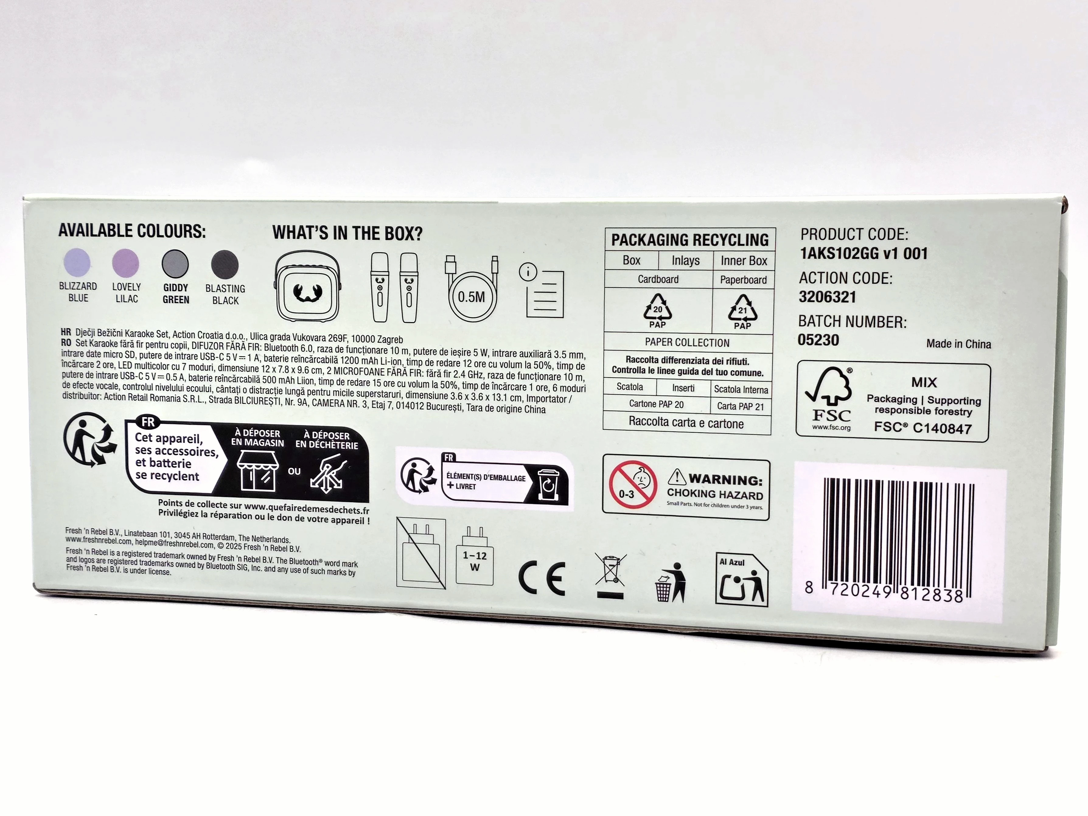 zestaw-przenosny-fresh-n-rebel-karaoke-kids-glosnik-2x-mikrofon-zielony-moc-500