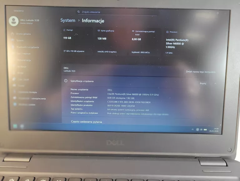laptop-dell-latitude-3120-intel-pentium-silver-8-gb-ram-128-gb-ssd-pojemnosc-dysku-128