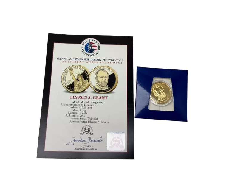 moneta-ulysses-s-grant-certyfikat-wolnosci-336-zabrze-sj