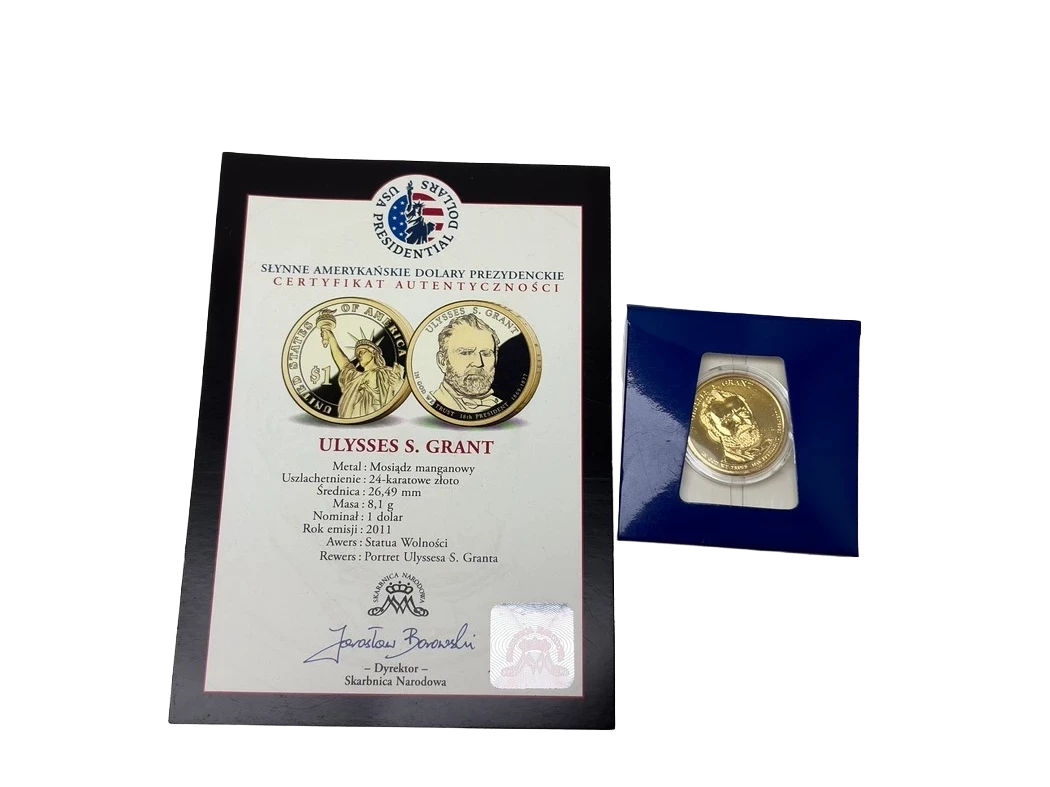 moneta-ulysses-s-grant-certyfikat-wolnosci-336-zabrze-sj